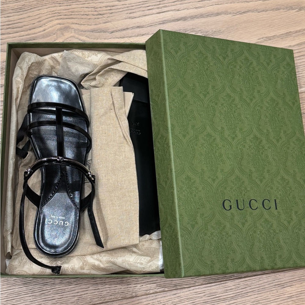 NWT Gucci Patent Leather Sandals Shoes - Picture 4 of 4